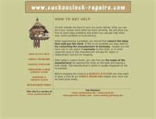 Tablet Screenshot of cuckooclock-repairs.com